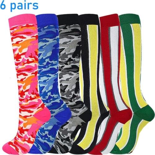 Cycling Calcetines Ciclismo 6 Pairs Per Set Outdoor Sport Compression Sock Hiking Calcetines Hombre Socks Women Pack
