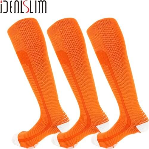 IDEALSLIM 3 Pairs Compression Running Socks Cycling Socks for Women Men Hiking Yoga Socks