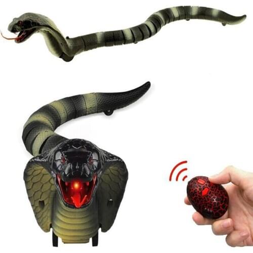 Simulation Animal Cobra Infrared Remote Control Toy Model Line Realistic Animal Children Novelty Festival Mischievous Toy Snake
