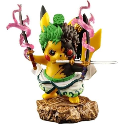 OnePiece kimono Sauron cos Picchu Pokemon Action Anime Figure Model GK Collector Decoration Dolls Toys For Childrens Gift