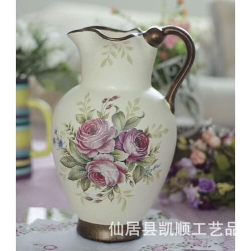 Bulk supply of factory direct wholesale roses hand-painted ceramic vase crack DV-62104