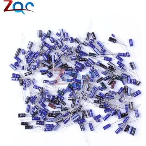 210PCS 25 Values 0.1uF-220uF Aluminum Electrolytic Capacitor Condenser Assortment Kit