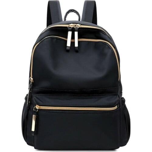 NEW Women Ladies Backpack Shoulder Bag Rucksack PU Leather Travel bag Black Oxford cloth Pack Travel Bag