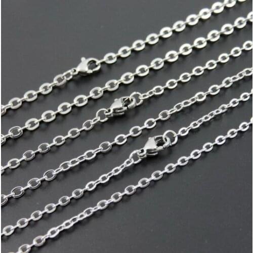 On sale 10pcs lot in bulk Stainless Steel Fashion Thin 1.5mm rolo Link Chain Necklace 16''-28