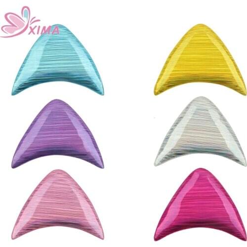 XIMA 12pcs/lot DIY Handmade Leather Cat Ears for Little Girls Hairband Smooth Panda Ears Headband Hair Accessories