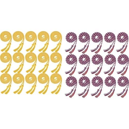 Retail 15 Pieces Graduation Honor Cord Braided Honor Cords With Tassels For Graduation Students