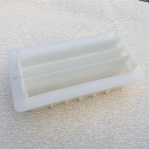 Rendering Soap Silicone Mold with Clapboard White Rectangular Mould for DIY Handmade Soap Molds