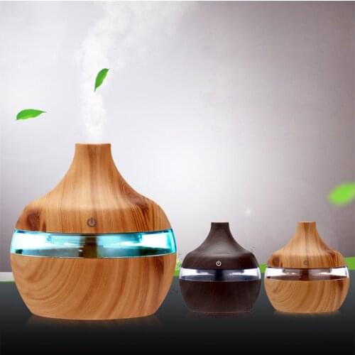 USB Electric Auto Steam Humidifier Aroma Anion Car Essential Oil Diffuser Air Freshener Wood Grain Aromatherapy Atomizer Quiet