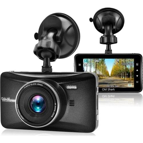 Dash Cam Full HD 1080P 3" IPS Car DVR Cycle Recording Night Vision G-Sensor Wide Angle Dashcam Video Registrar