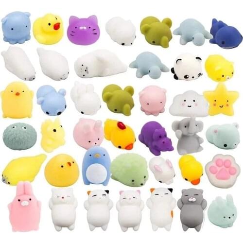 10-50pcs Squishy Toy Cute Animal Antistress Ball Squeeze Mochi Rising Toys Abreact Soft Sticky Squishi Stress Relief Funny Gift