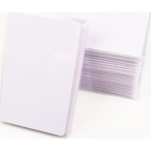 1000pcs ID IC dual frequency 13.56MHz 125KHz PVC white cards TK4100 F08 tags for Access Control System Time Attendance