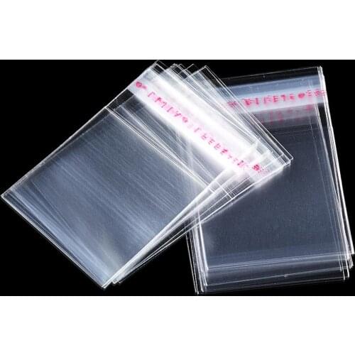 1000Pc Clear Self Seal Cello Poly Bag Rectangle OPP Bag Plastic cellophane bags for Gift Cookies Basket Packing Supply Wholesale