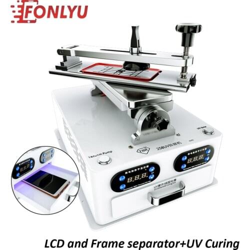 3 in 1 TBK258UV Screen Frame Separate With UV Curing Lamp For Phone Curved Screen OCA Glue Remove Middle Dismantling Repair Tool