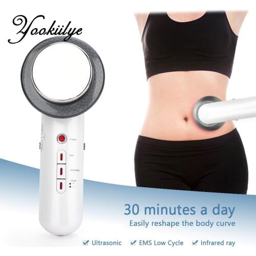 3 In 1 Ultrasonic EMS Infrared Ultrasonic Massager Body Slimming Massager Anti Cellulite Fat Burner Weight Loss Beauty Machine