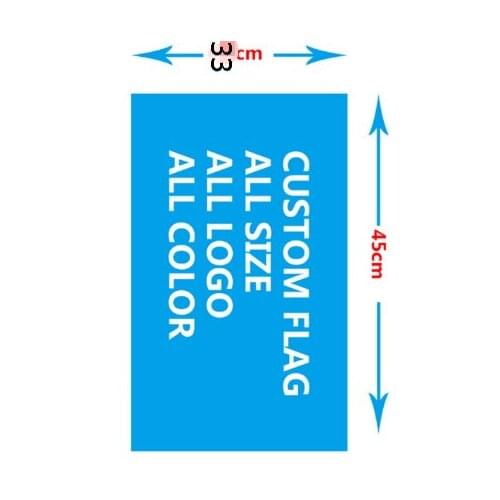 33X45cm Polyester any logo any color Custom gift double side flag banner