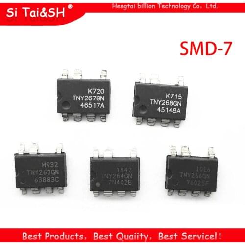 5PCS TNY253GN TNY264GN TNY266GN TNY267GN TNY268GN TNY274GN TNY276GN TNY277GN TNY278GN TNY280GN TOP223GN TOP232GN TOP258GN SMD-7