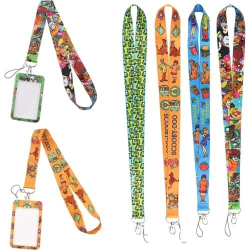AD534 Patchfan Cartoon Business Badge Card Holder with Necklace Lanyard Keychain keys Badge ID Mobile Phone Rope Gifts