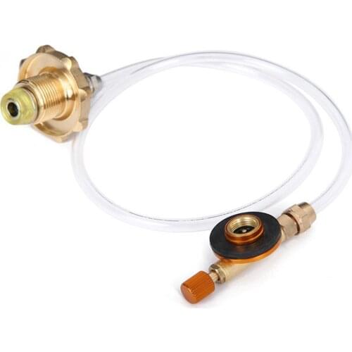 Camping Gas Tank Conversion Line Gas Stove Propane Refill Adapter Burner Flat Cylinder Tank Gas Tank Conversion Head Adapter
