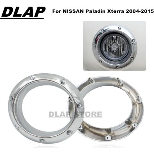 Car For Nissan Paladin For Xterra 2004-2015 Chrome Front Bumper Fog Light Fog Lamp Cover Foglight Hood