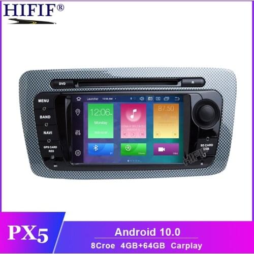 PX5 IPS DSP Android 10 Car Video Player For Seat Ibiza Steering-Wheel 7 inch Car Radio DVD Player GPS Navigation Bluetooth 3G