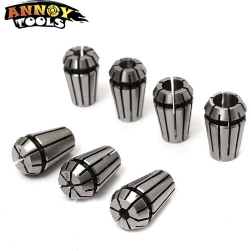 7ps/set ER11 Chuck Collet Precision Spring Chuck Collet Set 1-7mm For CNC Milling Lathe Tool Engraving Machine