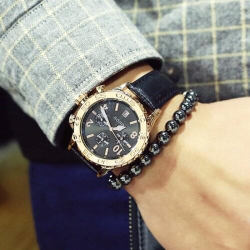 Big Dial Men Women Watches Women Rose Gold Leather Belt Quartz Watch Male Fashion Ladies Dress Watch Men Watch Clock Waterproof