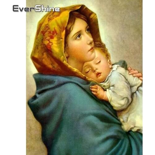 Evershine Diamond Painting Religions Icon Embroidery Full Square Drill Diamond Embroidery Portrait Cross Stitch Kit Wall Sticker