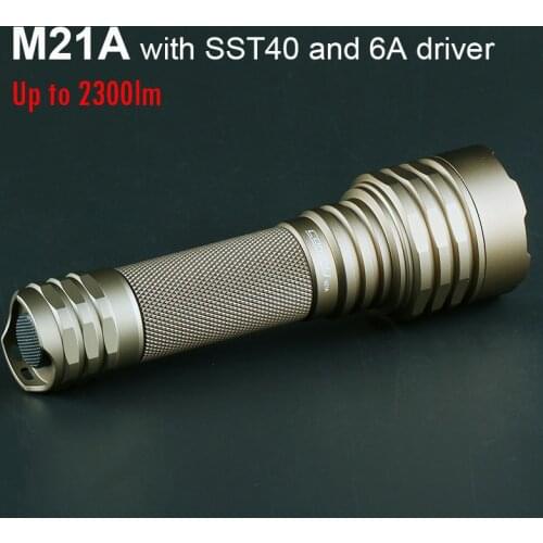Convoy M21A SST40 LED Flashlight Linterna Temperature Protection 2300lm Powerful Torch Lantern Camping 18650 21700 Flash light