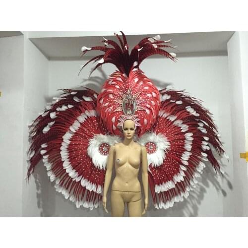 Carnival feather headdresses for girls party dance womens clothing hair bow hat feather headdress costume dance