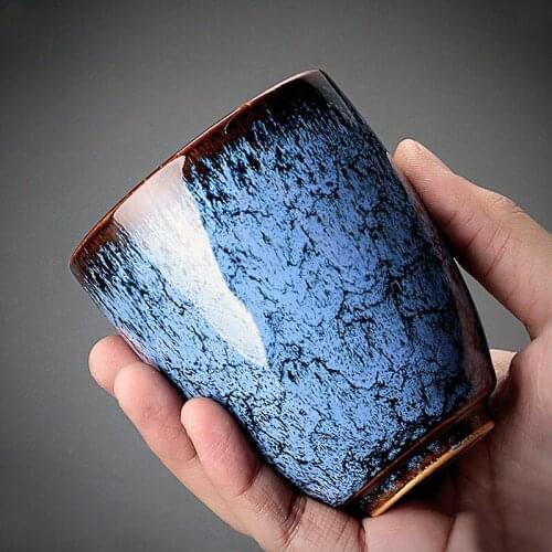 250ml Ceramic Teacup Tea Bowl Natural Porcelain Tea Cup with Ceramic Glaze Crafts Exquisite Wedding Gift Hand Made Crafts