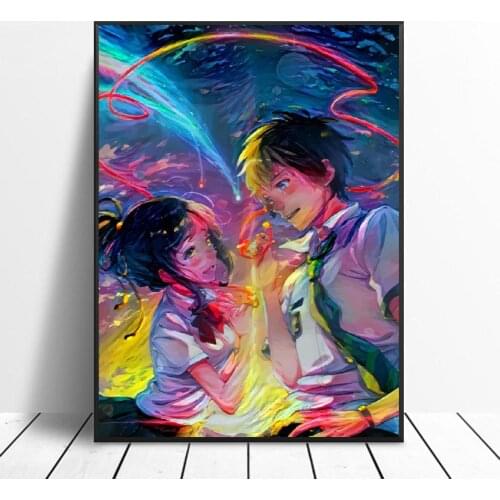 Kimi no Na wa Art Canvas Poster Home Decor Painting No Frame