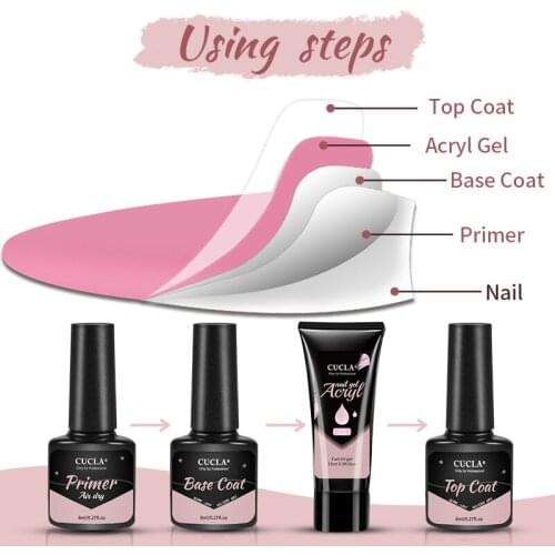 9 Colors Nail Extension Gel Set Acryl Base Primer Seal Layer Glue Pink White Shiny UV Resin 15 ML Nail Gel For Nail Art