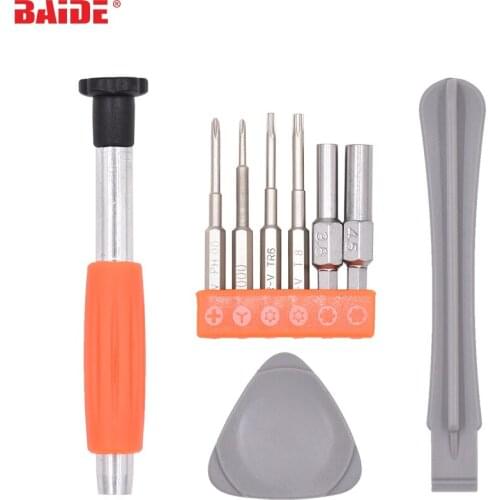 2018 New With Phillips Tri-wing T6 T8 With Hole 3.8 4.5 Screw Driver Bit Opening Repair Tool Set For Switch Game Console