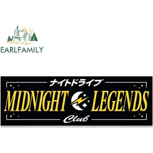 EARLFAMILY 13cm x 4.3cm for Kamikaze Japan Midnight Legends Car Stickers Waterproof Decal Personality Creative Decoration
