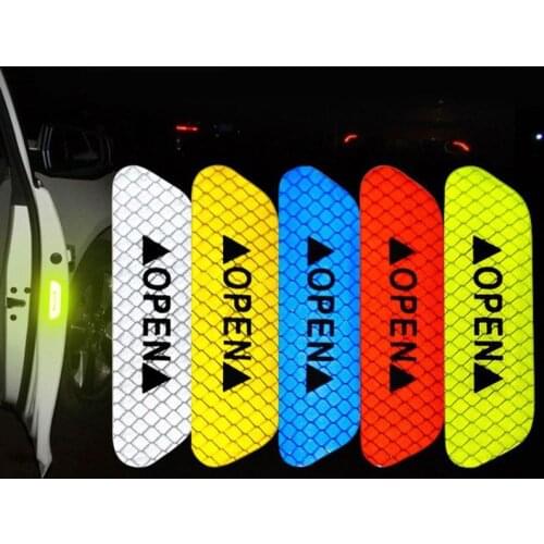 Car Door Stickers OPEN Reflective Tape Warning Mark for Citroen C4 C5 C3 Picasso Xsara Berlingo Saxo C2 C1 C4L DS3