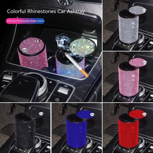 New Colorful Rhinestones Full Diamond Creative Alloy High Quality Fashion Car Interior Ornament Car Ashtray