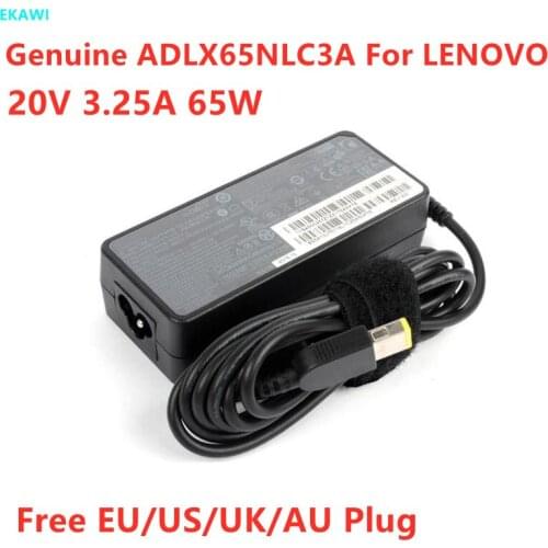 Genuine 20V 3.25A 65W ADLX65NLC3A ADLX65NDC3A AC Adapter For Lenovo Thinkpad X230 X240S G40 G500 E450 S431 T450 Laptop Charger