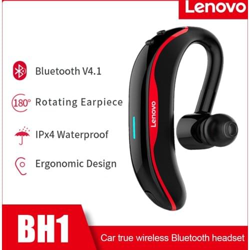 Original Lenovo TWS BH1 Ear Hook Bluetooth Earbuds Earphones Handsfree Wireless Headphone IPX4 Waterproof Headset with Micphone