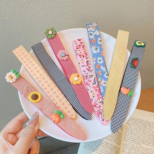 Sweet Summer Fashion Girl Velcro Hairband Cartton Headband for Children Hairband Hairpin Bangs Paste Broken Hair Accessories New