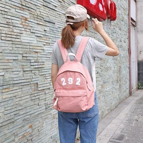Good Quality Thick Cotton Canvas Backpack Women Travel Backpack School Bags For Teenage Girls Ulzzang Korean Mochila Feminina
