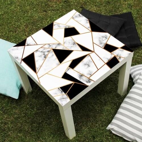 Abstract Fragment Marble 3D View Table Stickers Self Adhesive Vinyl Dining Room Kitchen Furniture Contact Paper Waterproof Decal