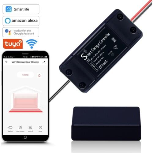 Tuya Smart Life Garage Door Sensor Opener Controller WiFi Switch Amazon Alexa Echo Google Home Smart Home App No Hub Require