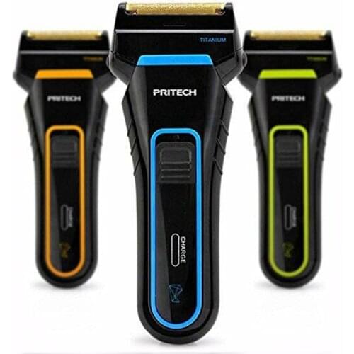 PRITECH RSM-1310 3D Floating Rechargeable Electric Shaver Machine Shaving Reciprocating Beard Trimmer Sideburns Razor For Men