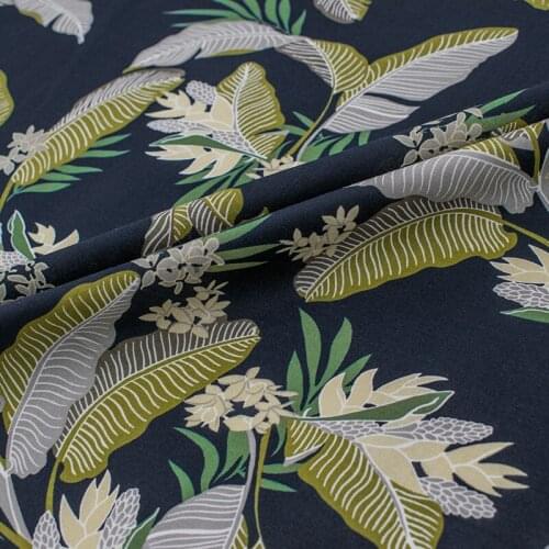 Tropical Plants For Dress Tissus Au MÈTre Telas Algodon Estampadas Sewing Ткань Для Шитья Vestidos Telas Por Metro Платье Diy