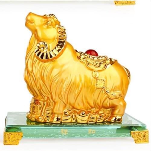 Snake horse sheep monkey chicken dog pig furnishing gold large open housewarming fortune golden Animal home decoration