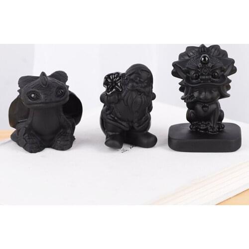 1PC Natural Crystal Obsidian Animal Healing Quartz Animal Sculpture Crafts Home Decor Gift