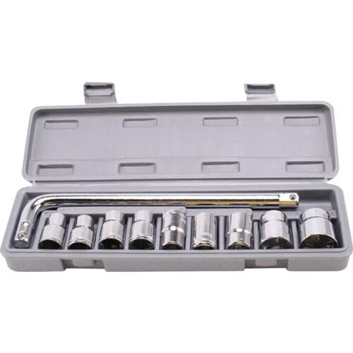 10 Pcs 1/2 Socket Wrench Spanner Set Automobile Repair Tool Box Precision Sleeve Wrench