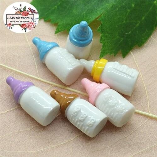 10pcs Resin 3D feeding-bottle flatback Cabochon Miniature food Art Supply Decoration Charm DIY Craft