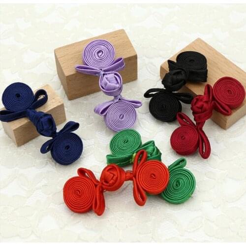 100 Pieces 5.5CM*2.5CM Chinese Style Retro Frog Buttons Small Apple Handmade Cloth Button For Cheongsam Coat National Costume