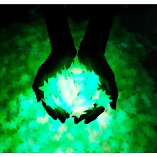 100 Pieces Luminous Five Point Star Wall Sticker Decoration Light Material PVC Three-dimensional Stickers for Room Home Ornamont